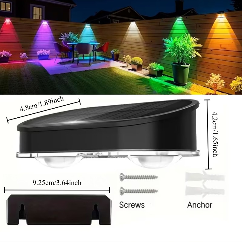 RGB Solar Fence Light IP44, 8  - Landscape Spike Light recension och pris