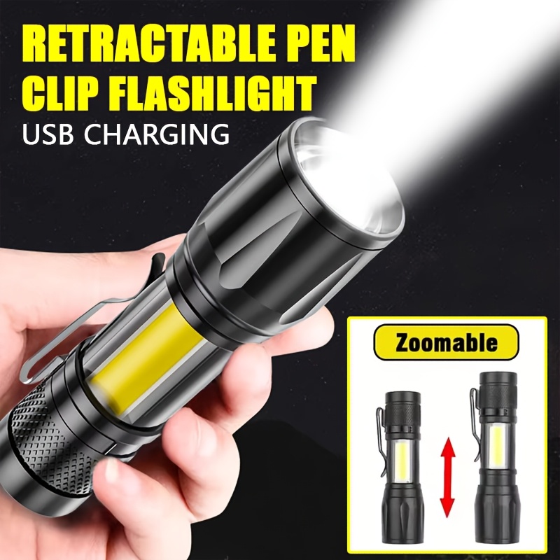 Mini LED Flashlight COB Floodl - Outdoor Lighting Black recension och pris