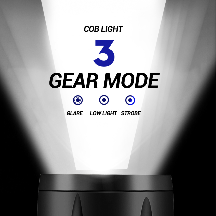 Mini LED Flashlight COB Floodl - Outdoor Lighting Black recension och pris