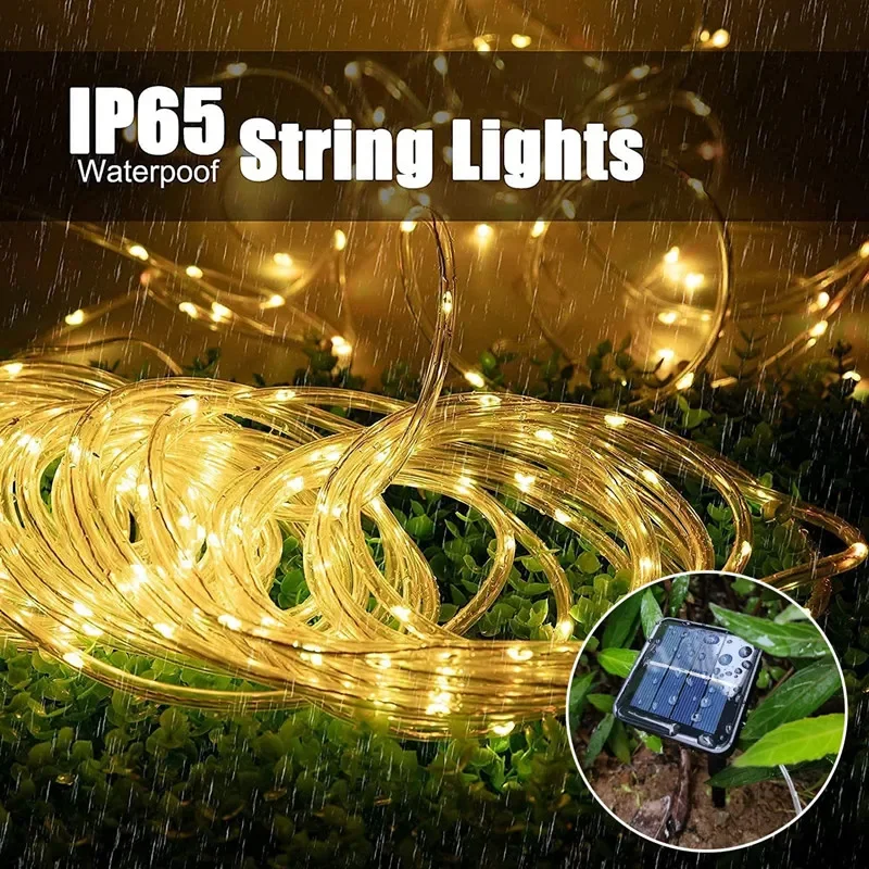 LED Solar Strip Rope Tube Fair - Outdoor Lighting On Fence recension och pris