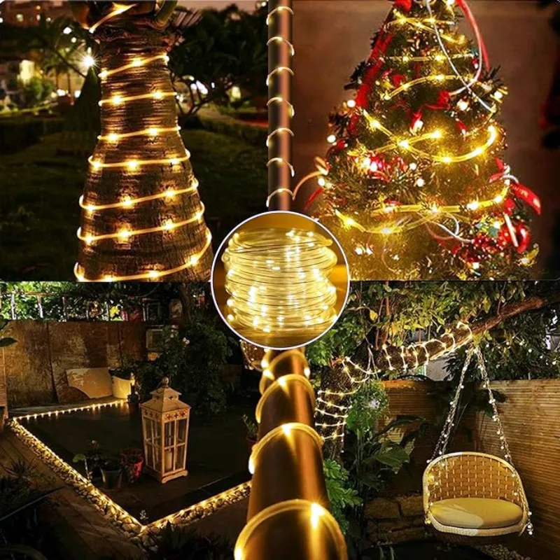 LED Solar Strip Rope Tube Fair - Outdoor Lighting On Fence recension och pris