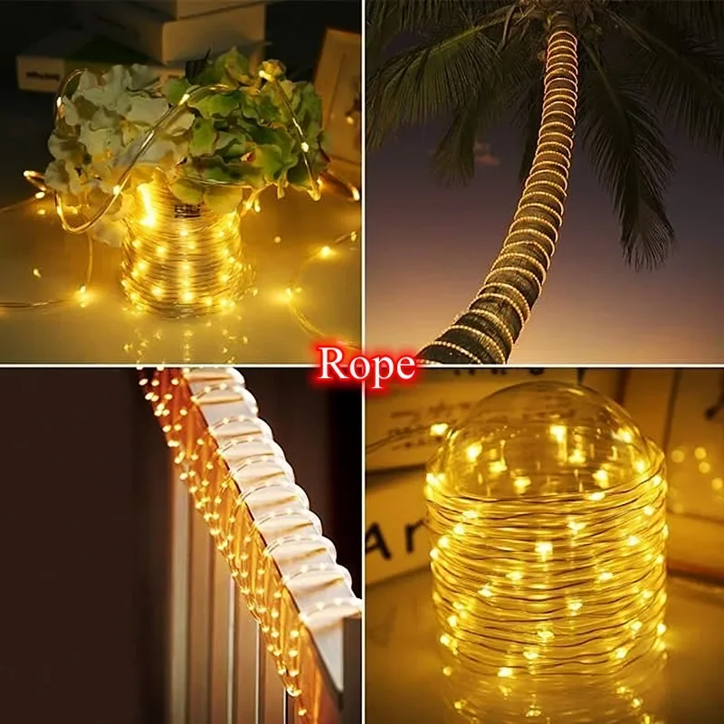 LED Solar Strip Rope Tube Fair - Outdoor Lighting On Fence recension och pris