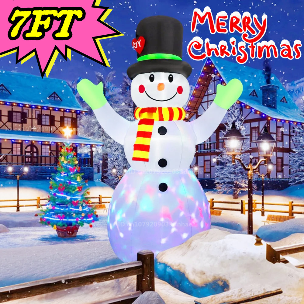 2.2M/7FT Christmas Inflatable  - Xmas Outdoor Lighting Decorations recension och pris