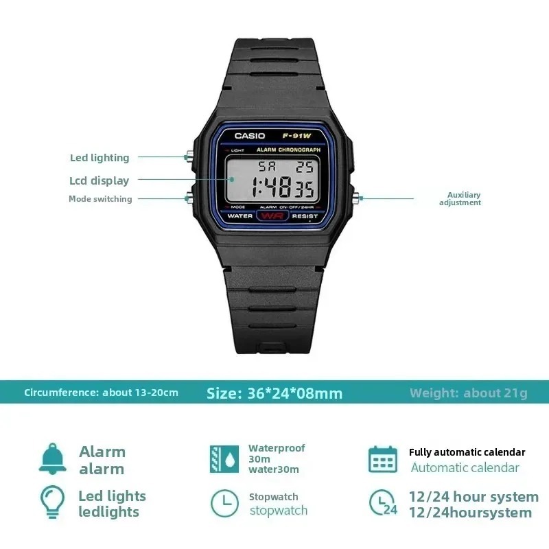 Casio F-91W-1 Fashion Retro Sm - Outdoor Lighting Timer recension och pris