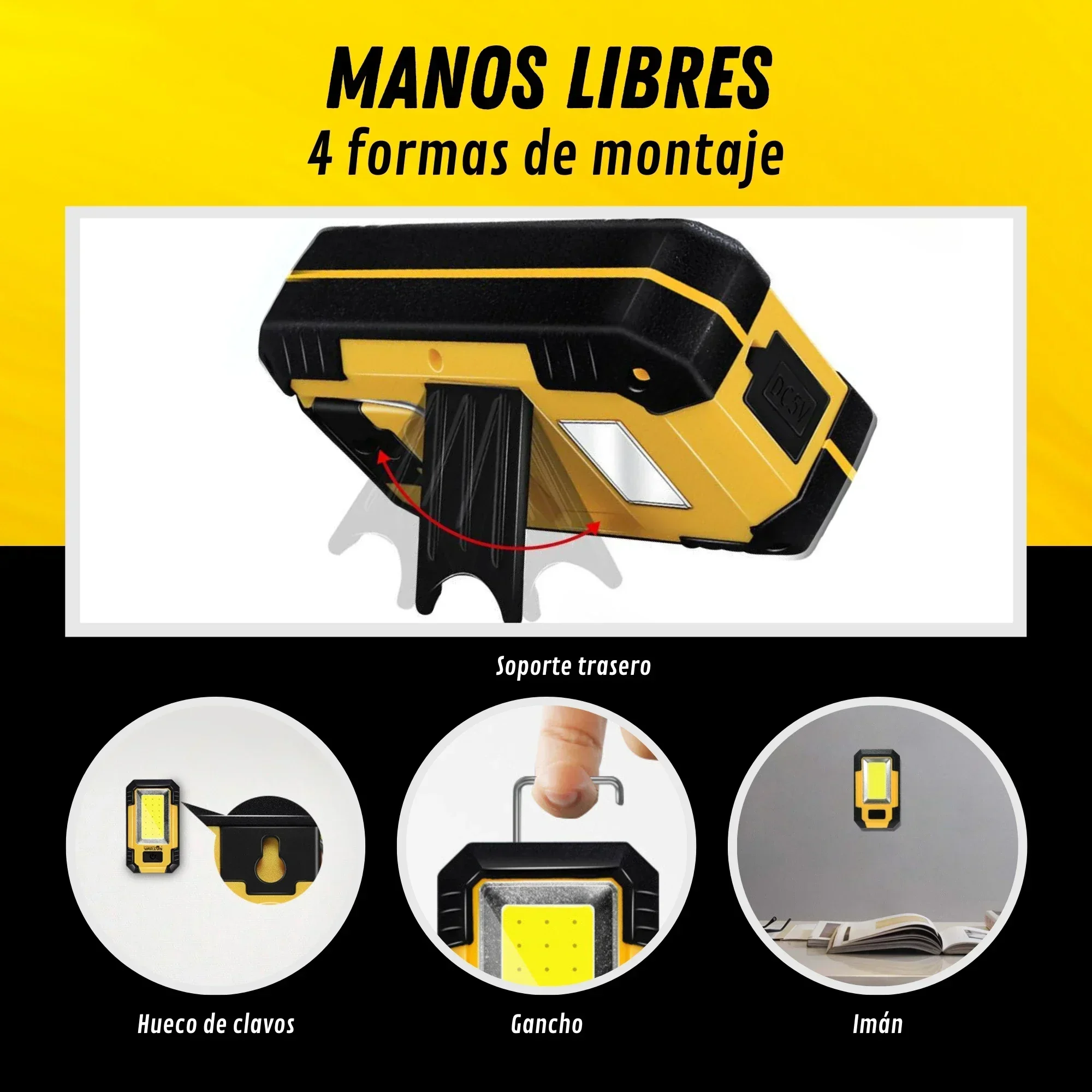 Portable 4000MaH Rechargeable  - Outdoor Lighting Hooks recension och pris
