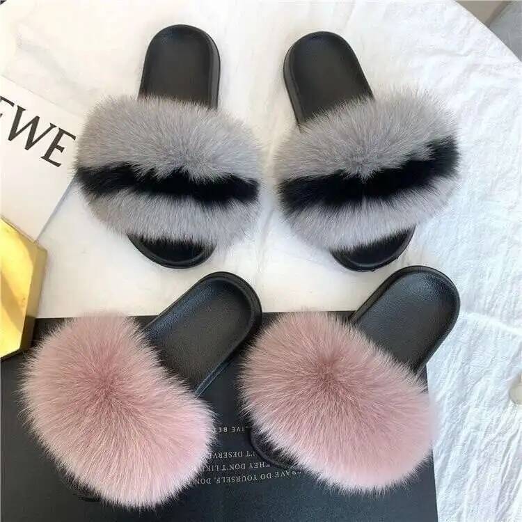 Fox Fur Slippers Luxury Design - Outdoor Lighting For Your Home recension och pris