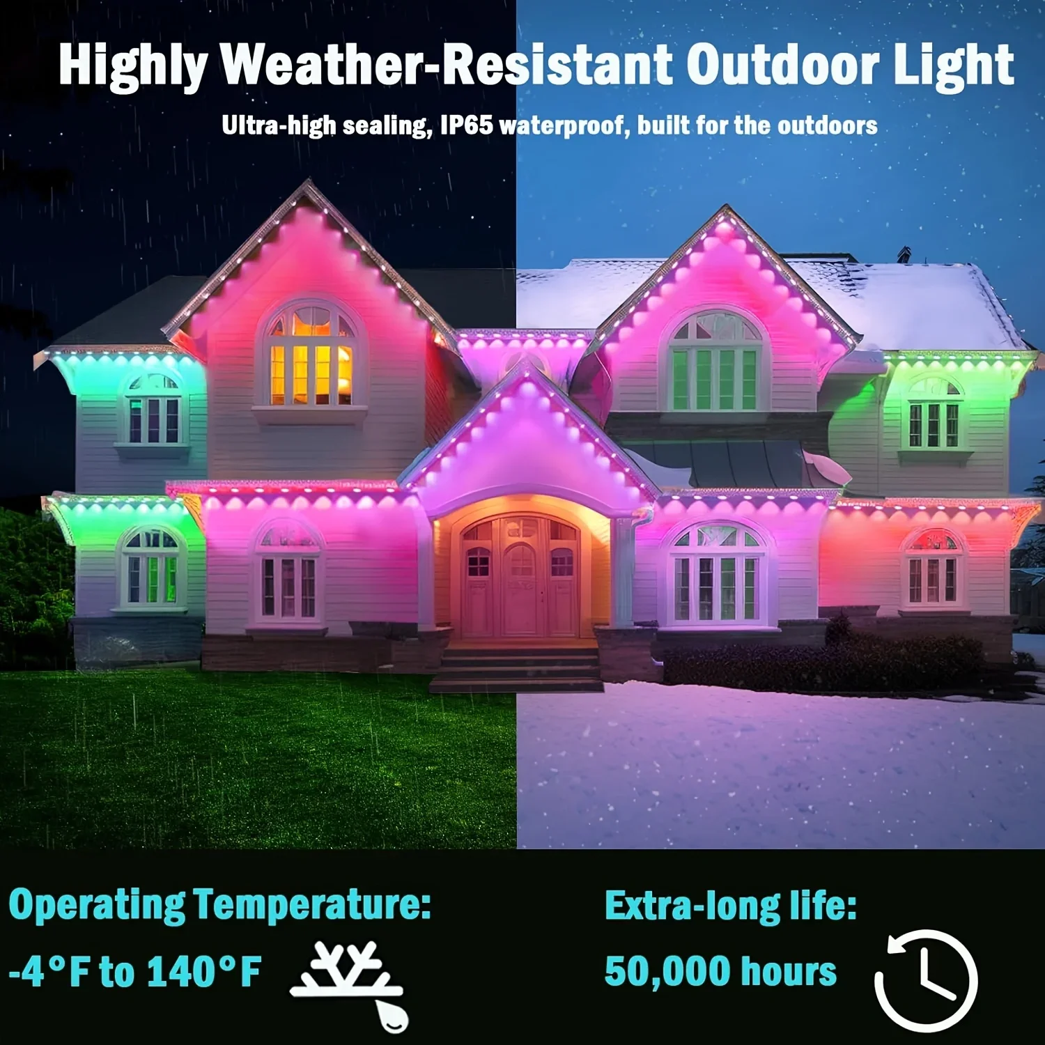 300FT Permanent Eaves LED Smar - Outdoor Lighting For Front Of House recension och pris