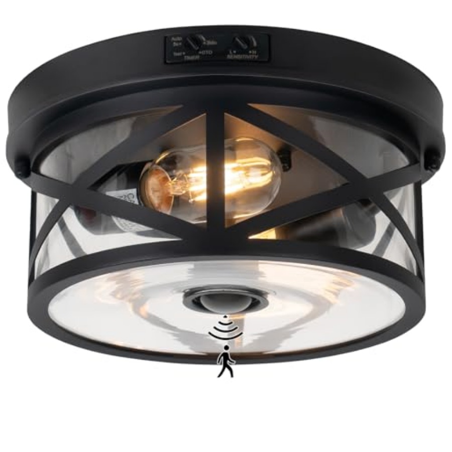 Motion Sensor Outdoor Ceiling  - Outdoor Lighting Black recension och pris