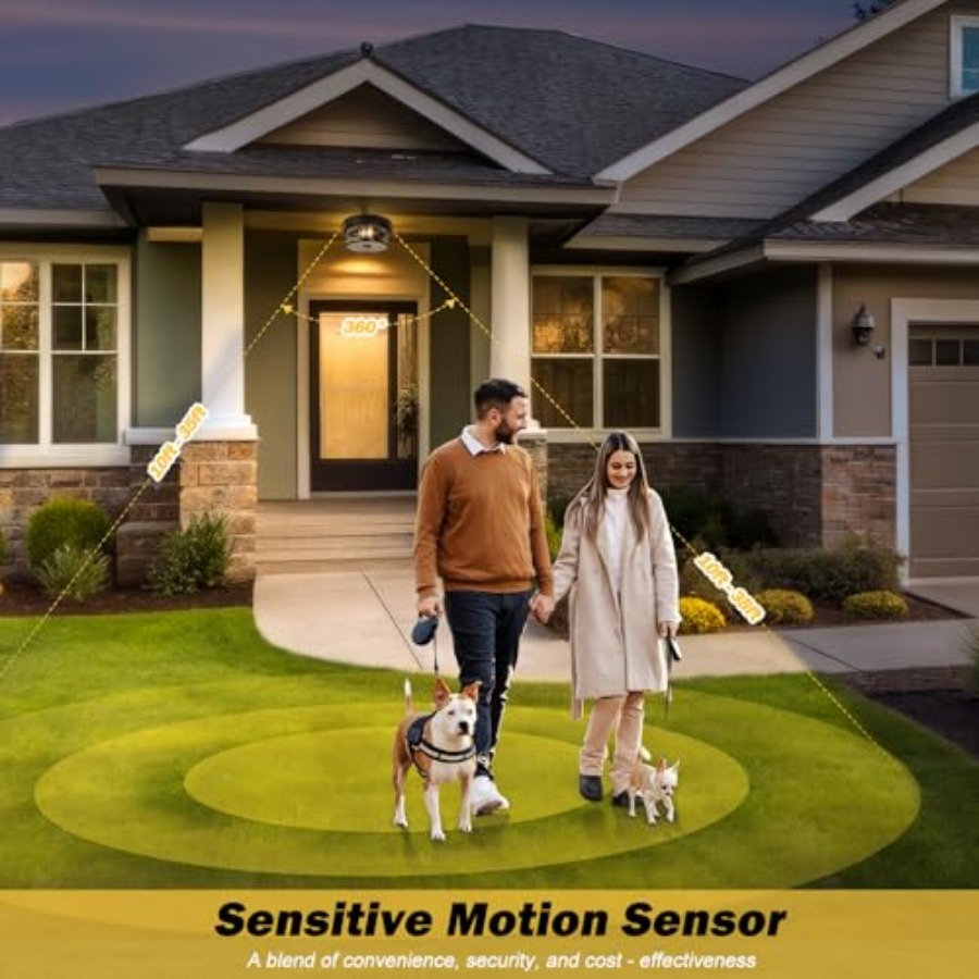 Motion Sensor Outdoor Ceiling  - Outdoor Lighting Black recension och pris