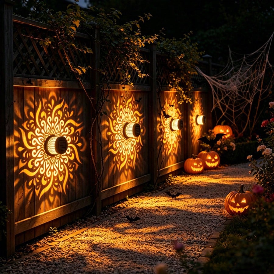 1/2Pcs Mandala Solar Fence Wal - Outdoor Lighting On Fence recension och pris