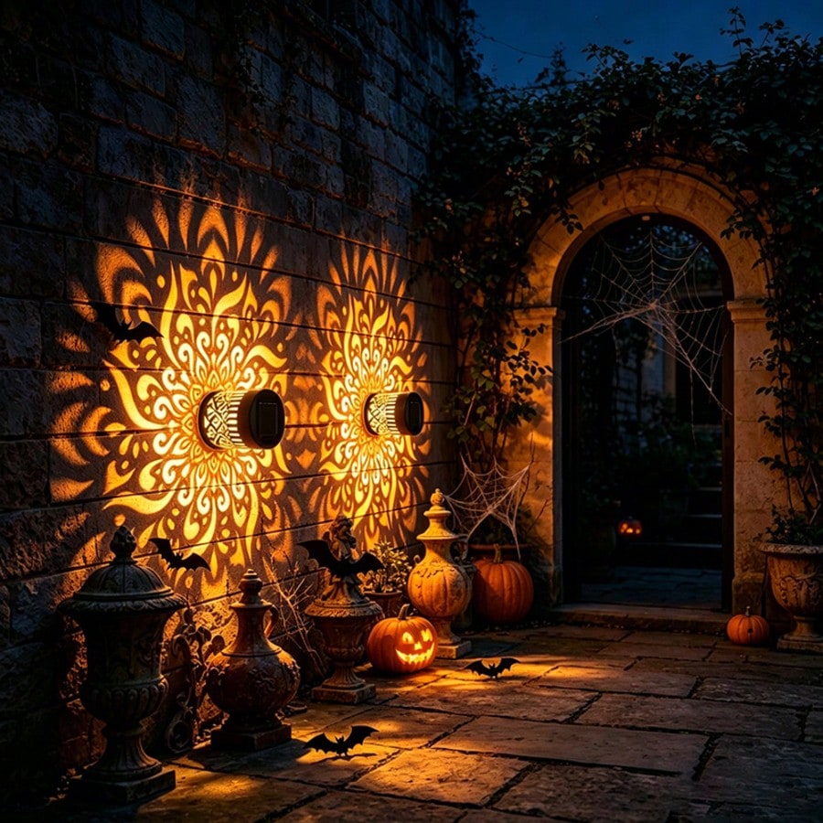 1/2Pcs Mandala Solar Fence Wal - Outdoor Lighting On Fence recension och pris