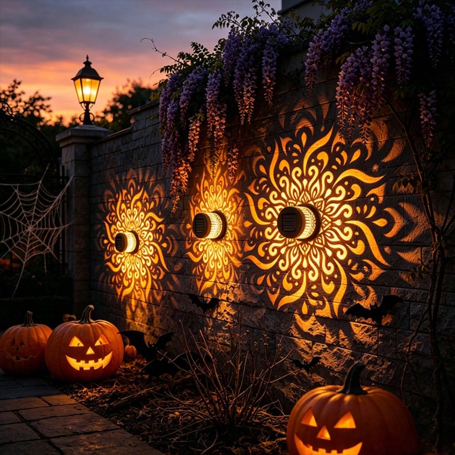 1/2Pcs Mandala Solar Fence Wal - Outdoor Lighting On Fence recension och pris