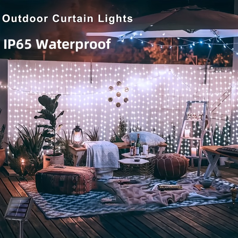 Solar Curtain Lights100/200/30 - Outdoor Lighting On Fence recension och pris