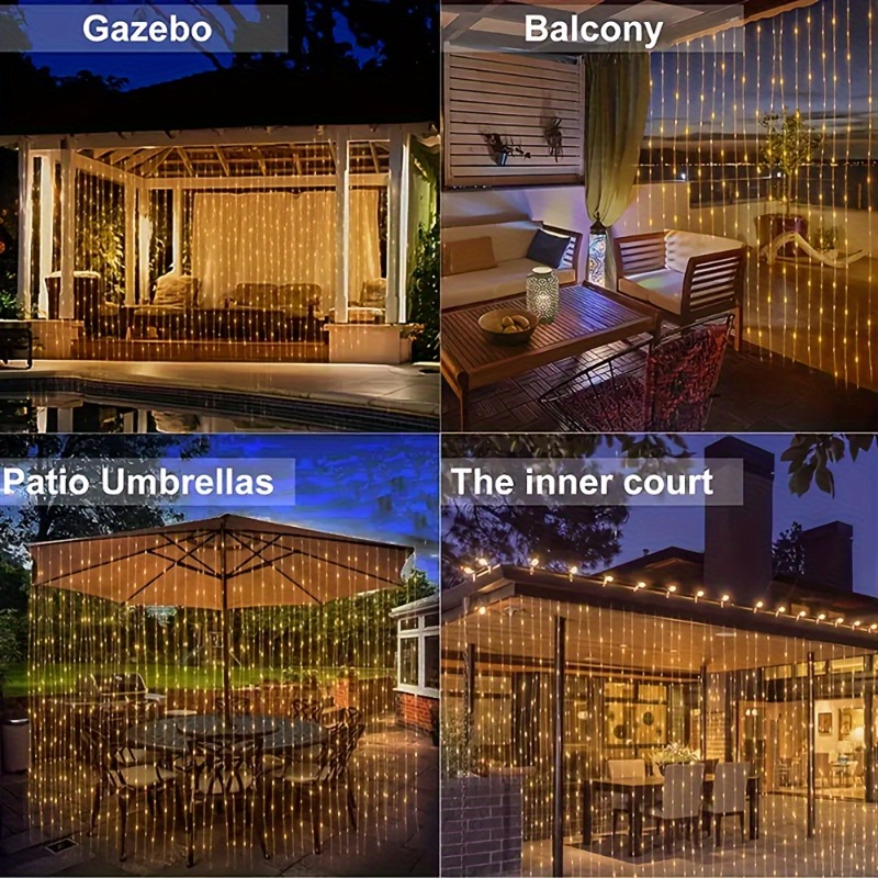 Solar Curtain Lights100/200/30 - Outdoor Lighting On Fence recension och pris