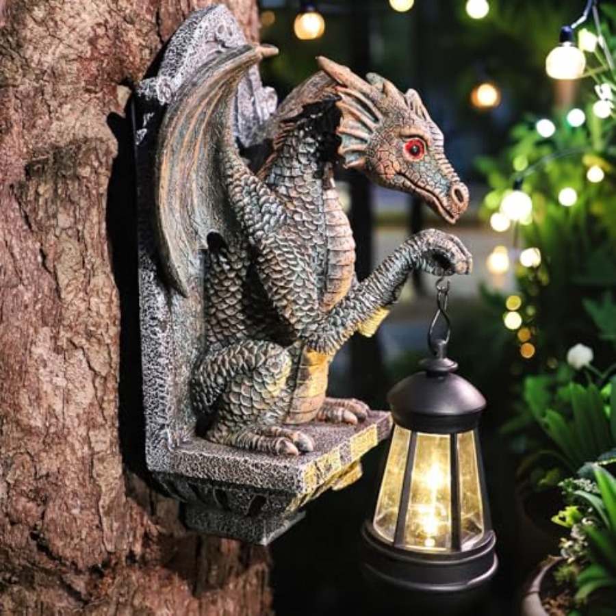 Dragon Statue Solar Lantern fo - Outdoor Lighting On Trees recension och pris