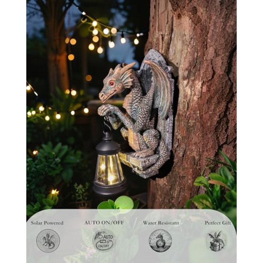 Dragon Statue Solar Lantern fo - Outdoor Lighting On Trees recension och pris
