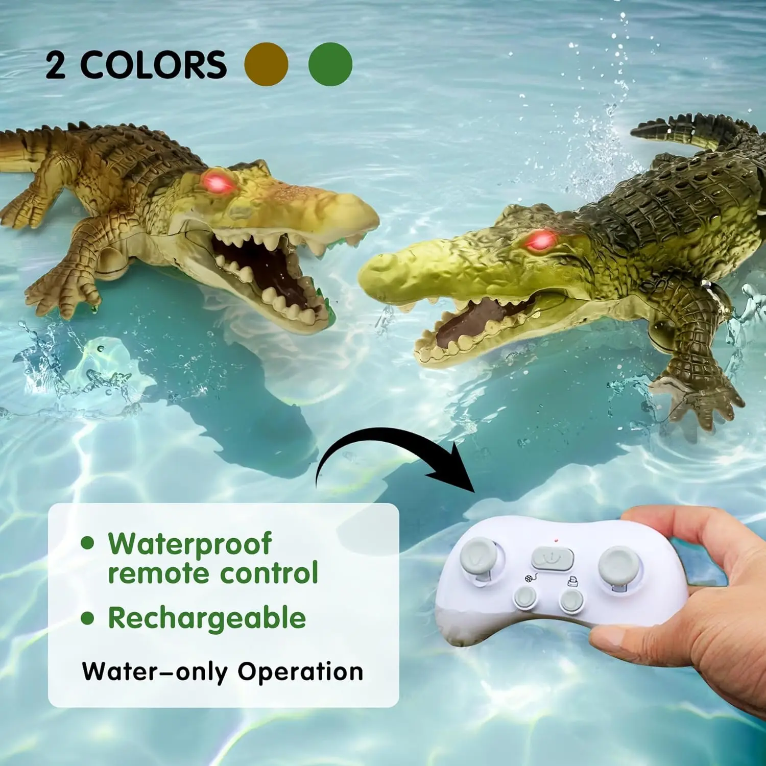 Remote Control Crocodile Water - Pond Light Submersible recension och pris