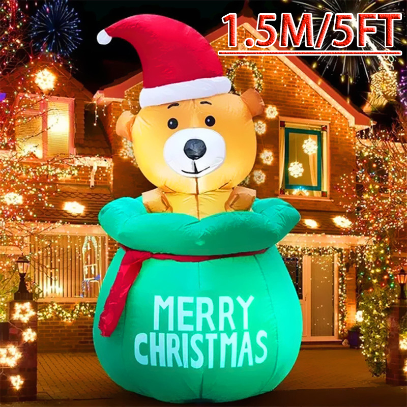 5FT Christmas Inflatable Decor - Xmas Outdoor Lighting Decorations recension och pris